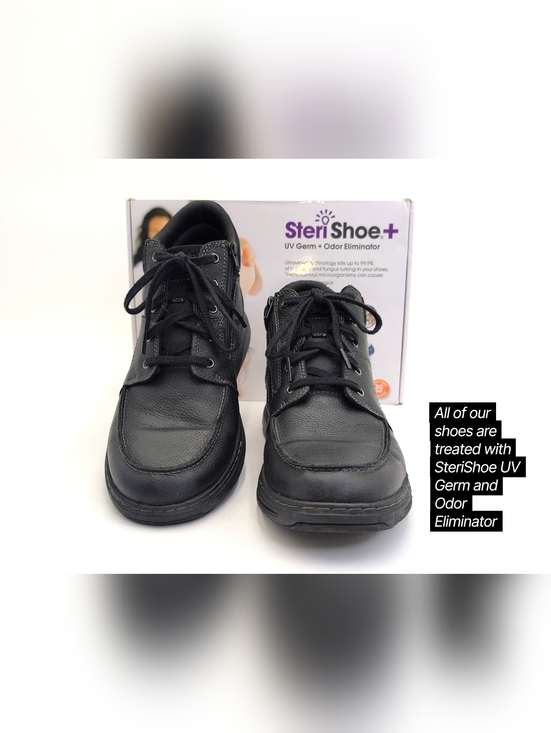 Clarks Ultimate Comfort Boots Size 11.5 Men Black Leather With Easy Side Zipper main image 10